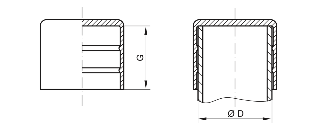 KAPA ZA CEV fi 101,6mm PE rum