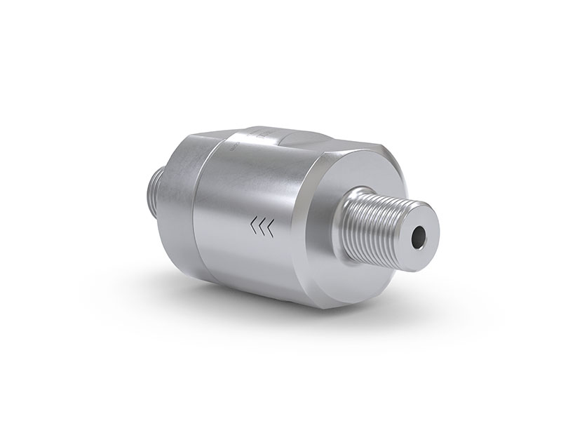 WEH® povratni ventil TVR200-S1-A03 z zunanjim navojem G1/8 na obeh straneh, DN 4 mm, nerjaveče jeklo, PC 0,5 bar, kroglično tesnilo