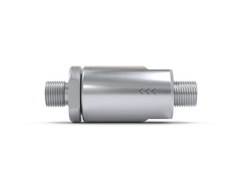 WEH® povratni ventil TVR2-S1-A03 z zunanjim navojem G3/4 na obeh straneh, DN 16 mm, nerjaveče jeklo, stožčasto tesnilo