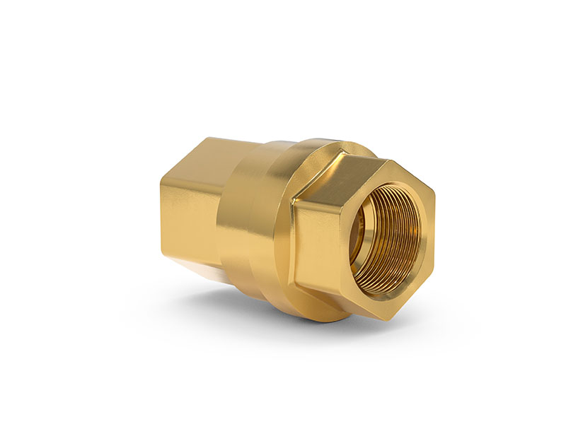 Nepovratni ventil TVR61-S1-A02 z notranjim navojem G3/4 obojestransko, DN 20 mm, medenina