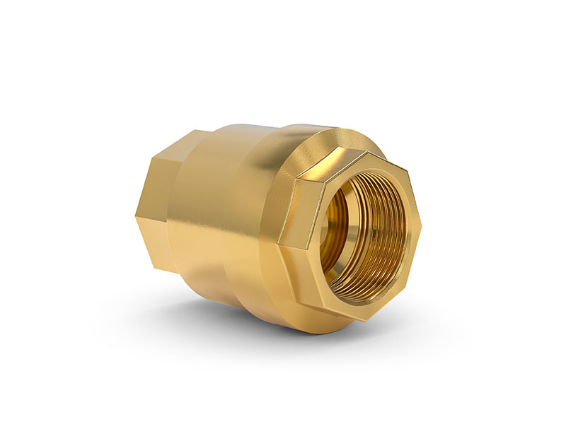 Nepovratni ventil TVR61-S1-A02 z notranjim navojem G1 1/2 obojestransko, DN 40 mm, medenina