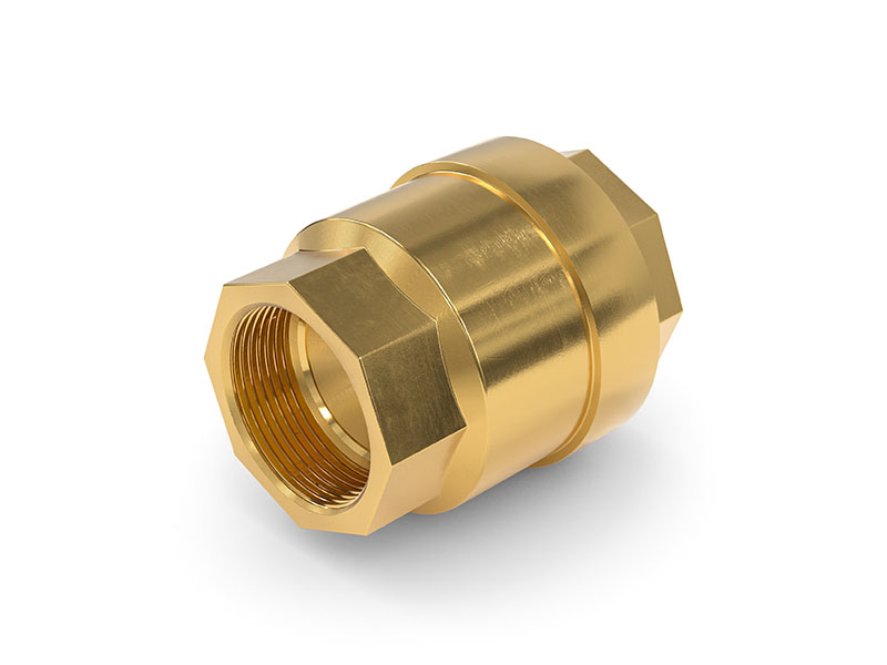 Nepovratni ventil TVR61-S1-A02 z notranjim navojem G1 1/2 obojestransko, DN 40 mm, medenina