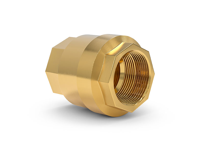 Nepovratni ventil TVR61-S1-A02 z notranjim navojem G2 obojestransko, DN 50 mm, medenina