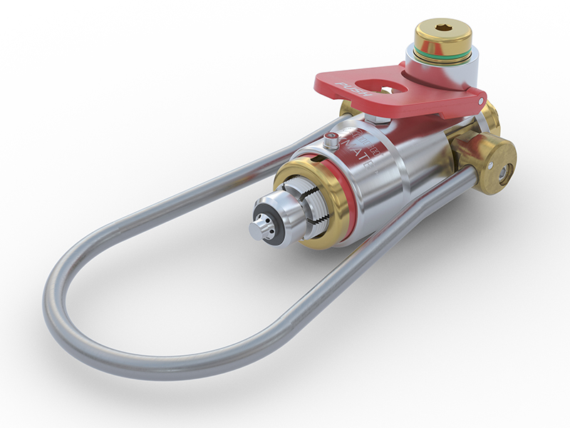 CLICKMATE® Konektor TW154 za cevno polnjenje jeklenk BA z notranjim navojem G5/8 (DIN 477) na polnilnih napravah 300 bar, zanka št. 1