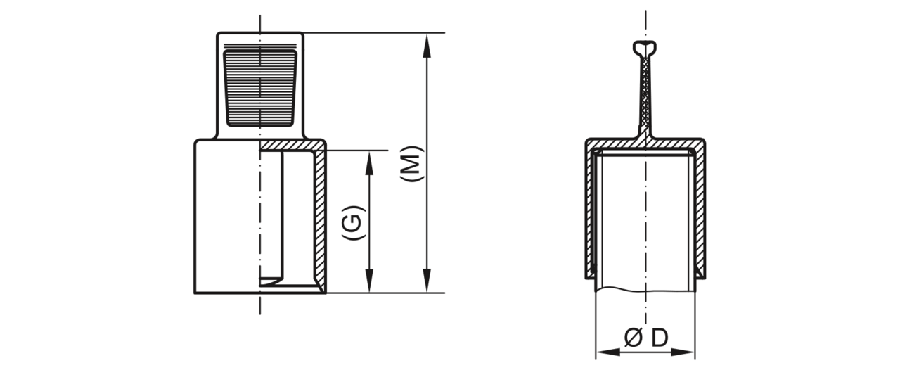 KAPA Z ROČAJEM fi 28x20mm EVA