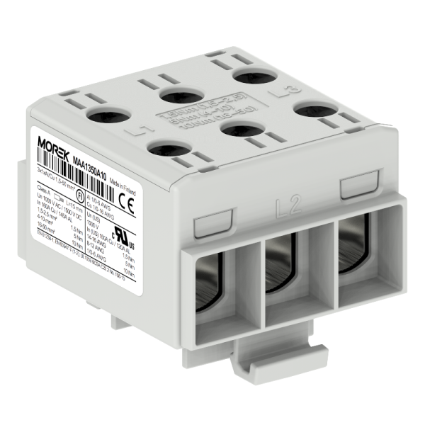 OTL50-3x siva barva 3x1xAl/Cu 1,5-50mm² 1000V AC / 1500V DC Univerzalni priključek