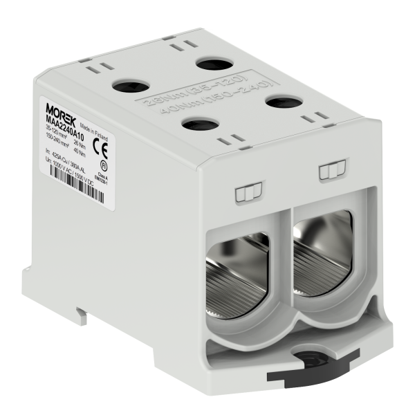 OTL240-2 sive barve 2xAl/Cu 35-240mm² 1000V AC / 1500V DC Univerzalni priključek