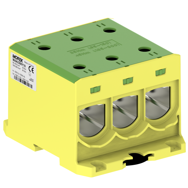 OTL300-3 rumeno-zelen 3xAl/Cu 95-300mm² 1000V AC / 1500V DC Univerzalni priključek
