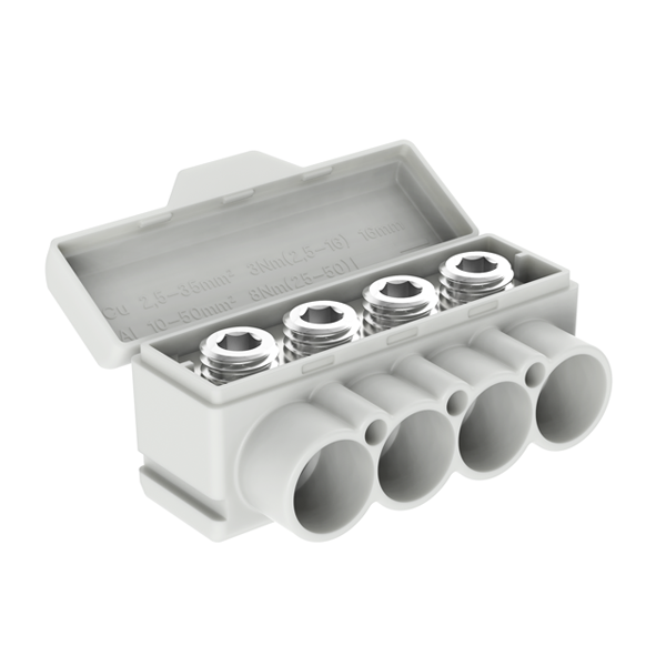 SLT50-4 siva Al 10-50/Cu 2,5-35 mm2 1000V razdelilni blok