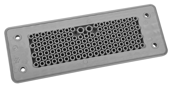MH24 F125-1 IP66 RAL9005 črna puša z več luknjami UL94 V-0
