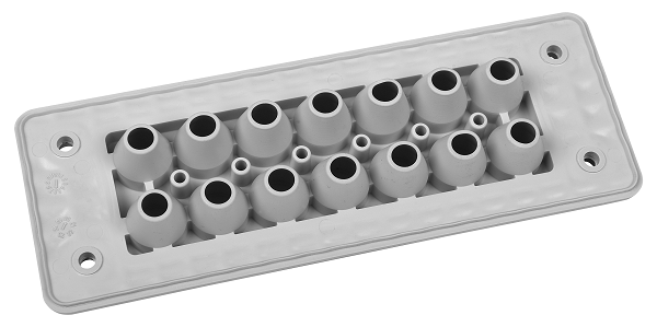 MH24 F20-1 IP66 RAL7035 siva puša z več luknjami UL94 V-0