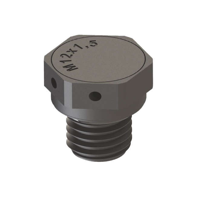 Odzračevalni vijak, M12, PA6, 16 l/h, črn RAL9005, IP68