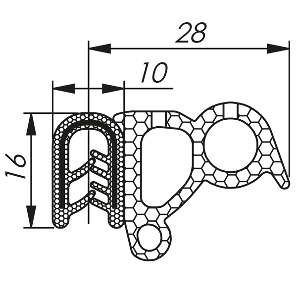 MCB 1 - 2,5 RAL 9005 črna tesnila 1 x 50m