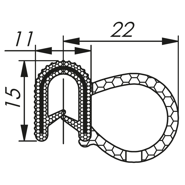 MCB 1 - 3,5 RAL 9005 črna tesnila 1 x 50m