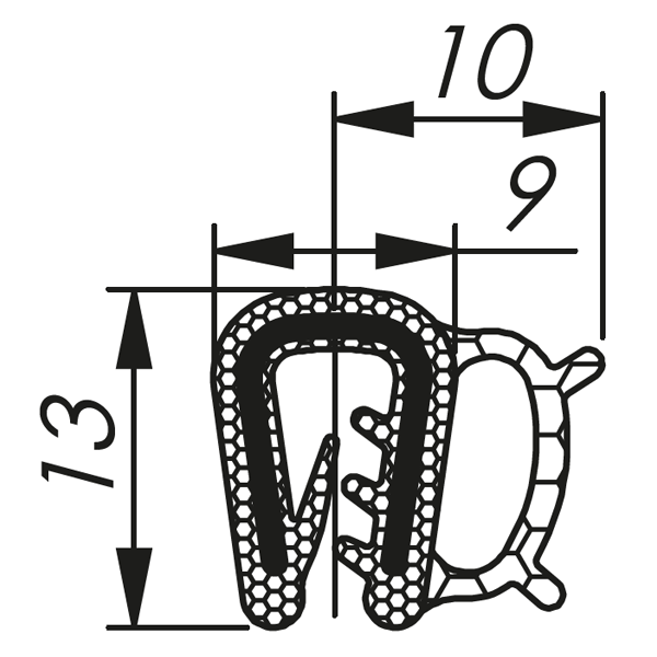 MCB 2 RAL 9005 črna tesnila 2 x 50m