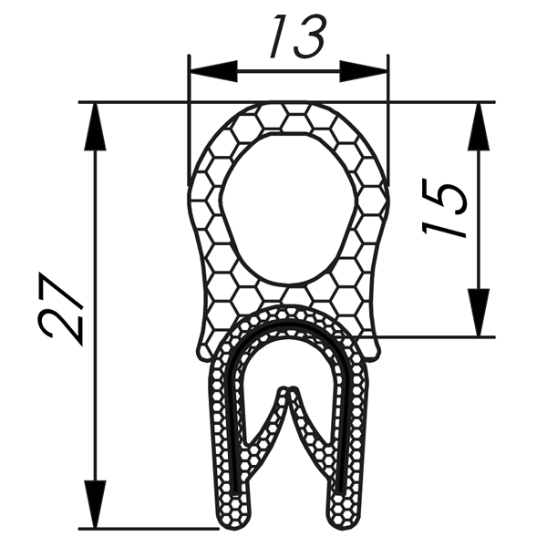 MCC 1,0-4,0 RAL 9005 črna tesnila 1 x 50m