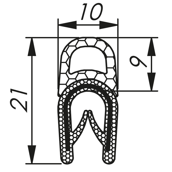 MCC 1,0-4,0 RAL 9005 črna tesnila 1 x 50m