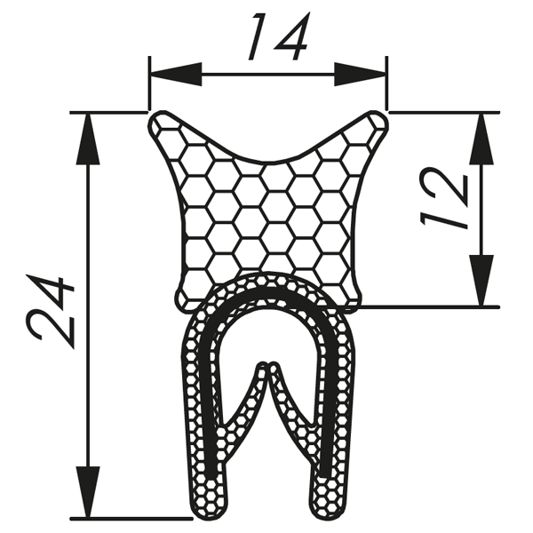 MCC 1,0-4,0 RAL 9005 črna tesnila 1 x 50m