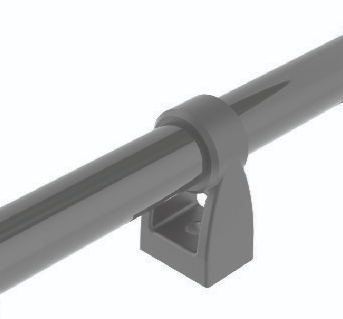 Jeklena cev L=200mm / Plastificirano jeklo, za ročaj