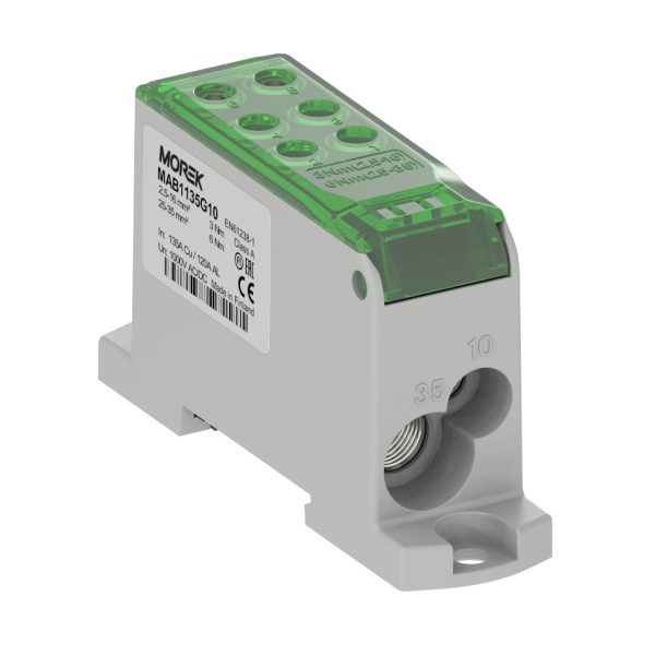 OJL135A zelena v Al/Cu 1x10/1x35 izv Cu 2x10/4x16mm² Razdelilni blok