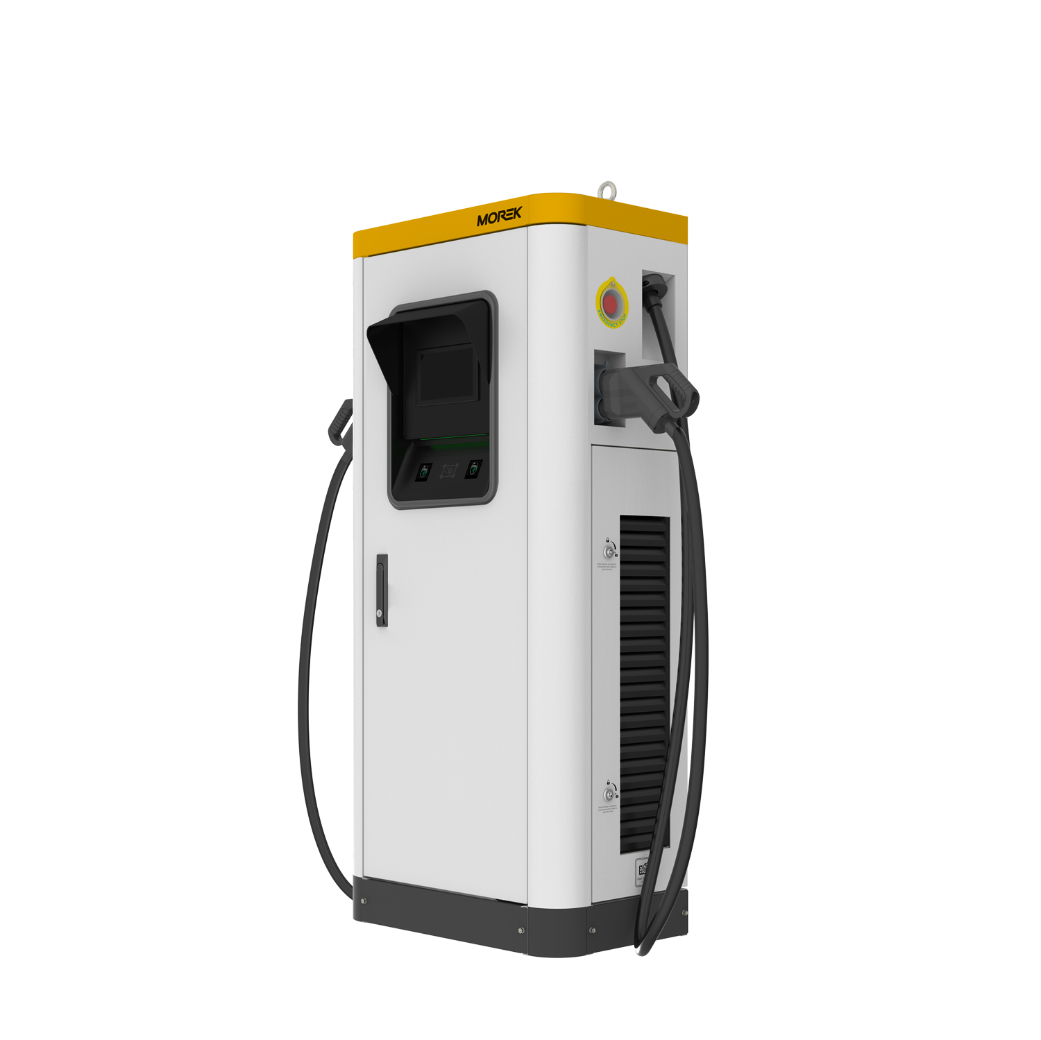 DC 60kW z 2xCCS2 in možnostjo nadgradnje na 120kW, 7-palčni zaslon na dotik, Ethernet in 4G, IP54/IK10, 100 - 200A, pocinkano jeklo, 5m Phoenix Contact DC kabli