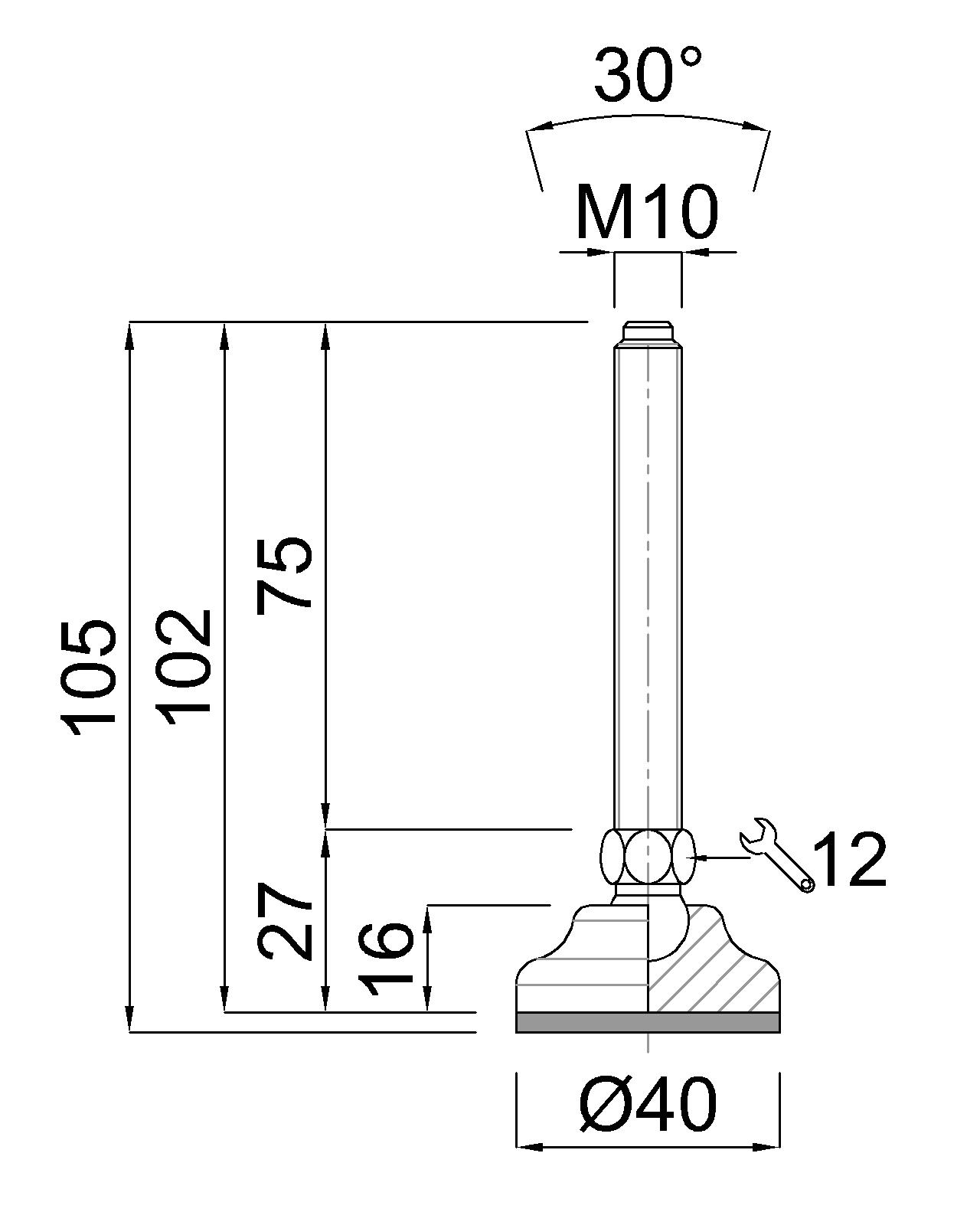 GIBLJIVI VIJAK M10x75/105 VA