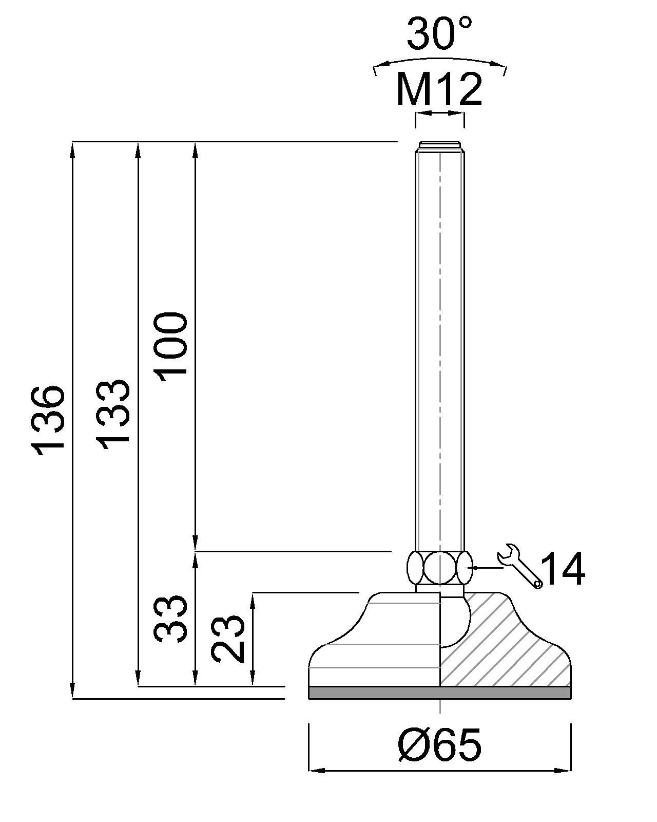 GIBLJIVI VIJAK M12x100/136 VA