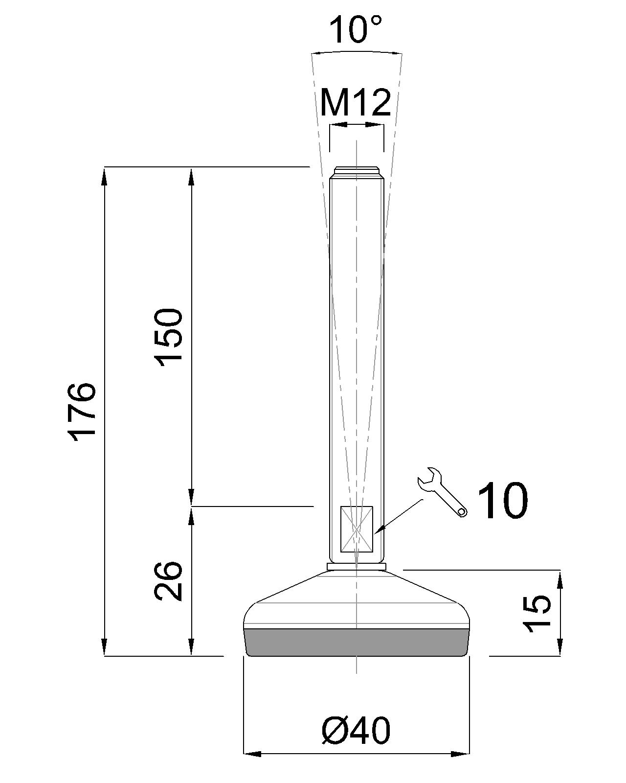 GIBLJIVI VIJAK M12x150/176 VA