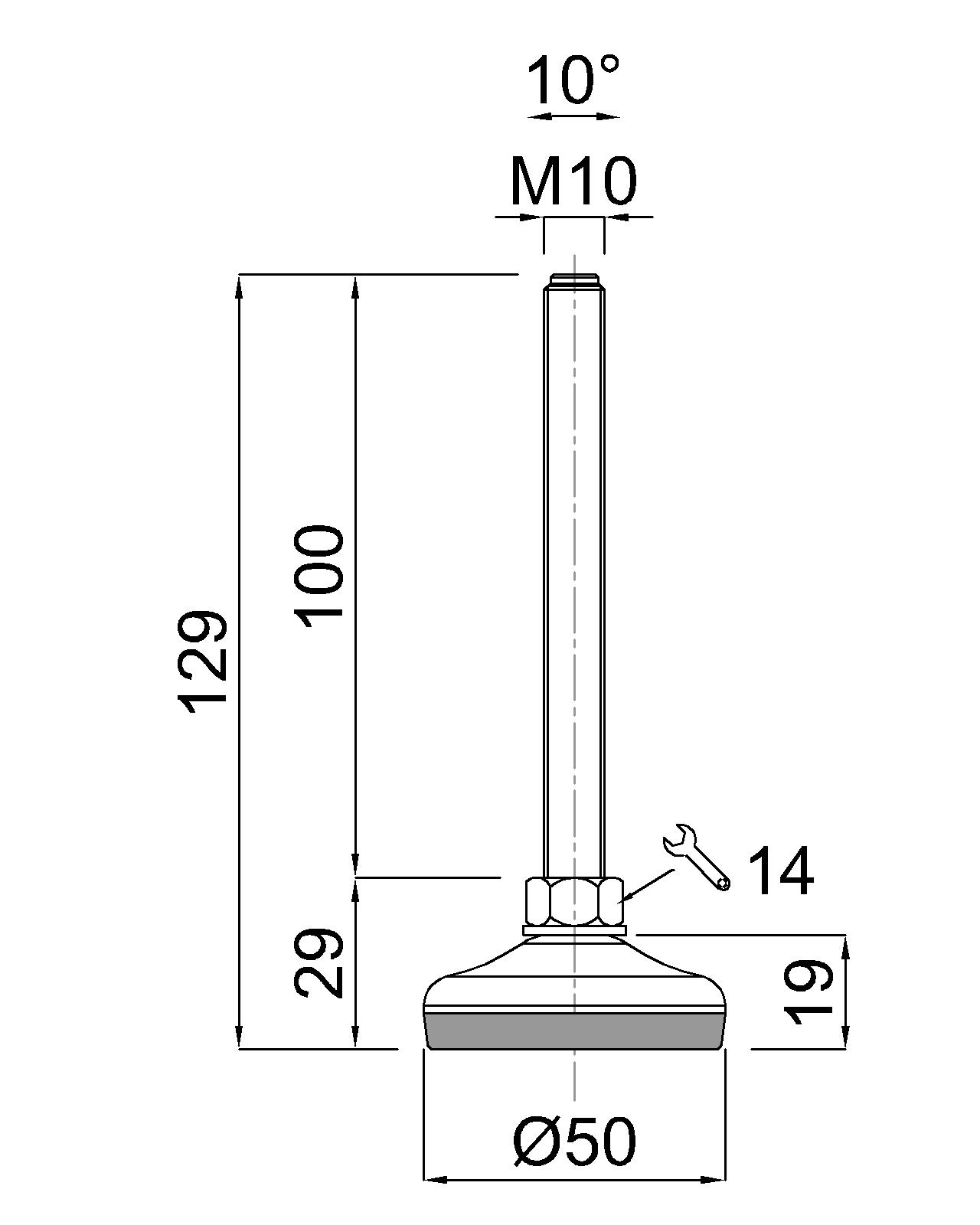 GIBLJIVI VIJAK M10x100/129 VA