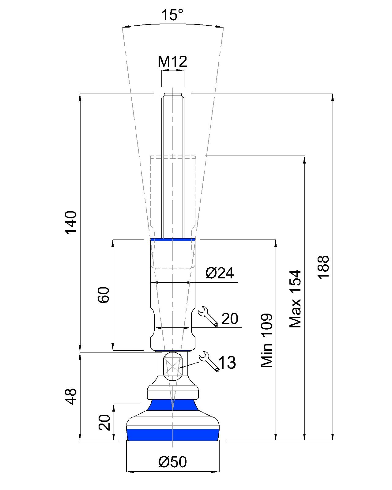 GIBLJIVI VIJAK M12x140/188 HIG