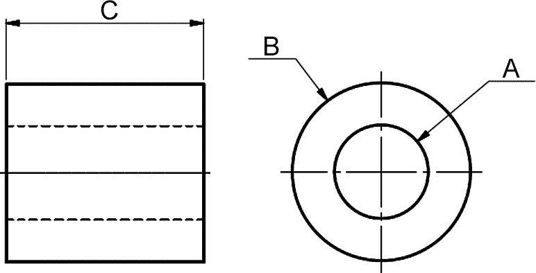 DISTANČNA PUŠA 8,4/18x10 PA66