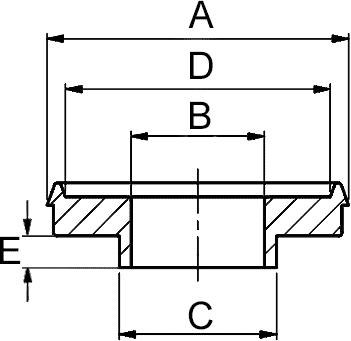 PODLOŽKA 14,8x6,2mm PA-6 natur
