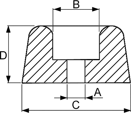 BLAŽILEC 15x7,5/4mm PVC bel