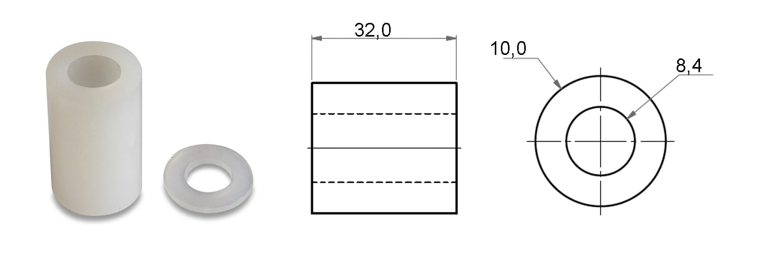 VALJČEK PA fi 8,4/10x32mm nat
