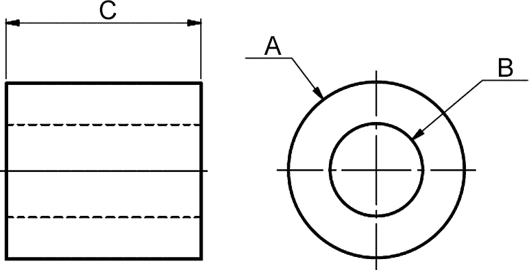 VALJČEK PA fi 12,6/22x9mm črn