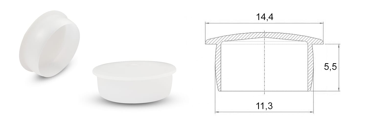 ZAPIRNI ČEP fi 11,3/14,4x5,5PE