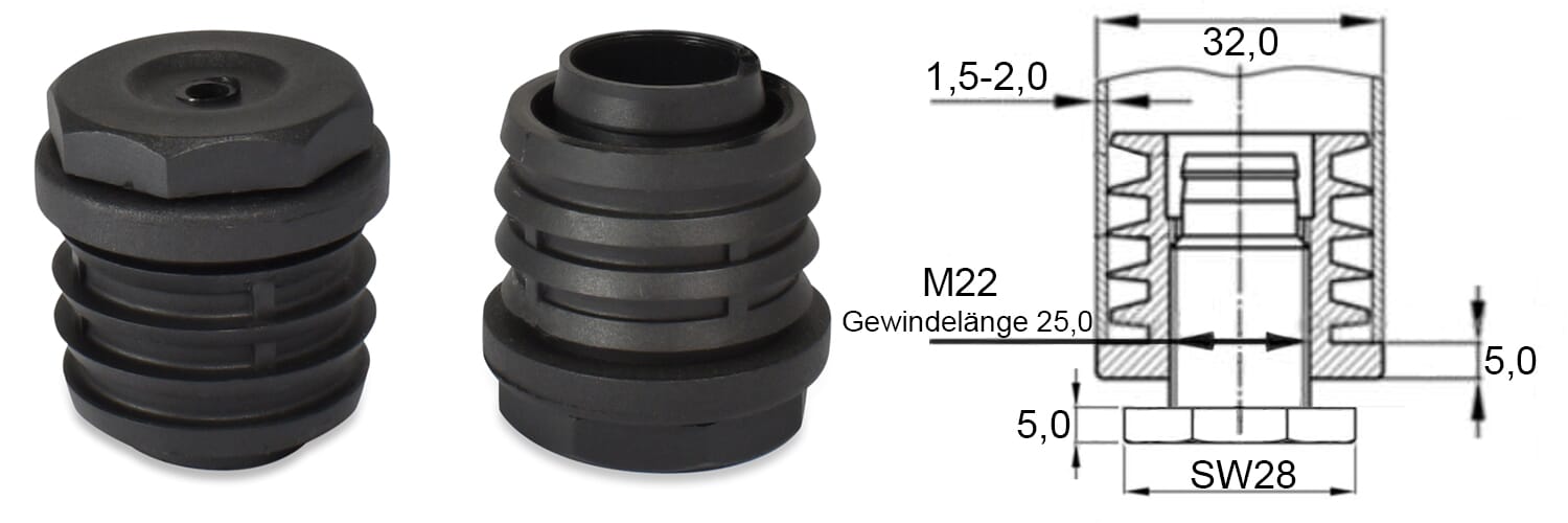 NAST. ČEP OKROGLI 32x1,5-2mm