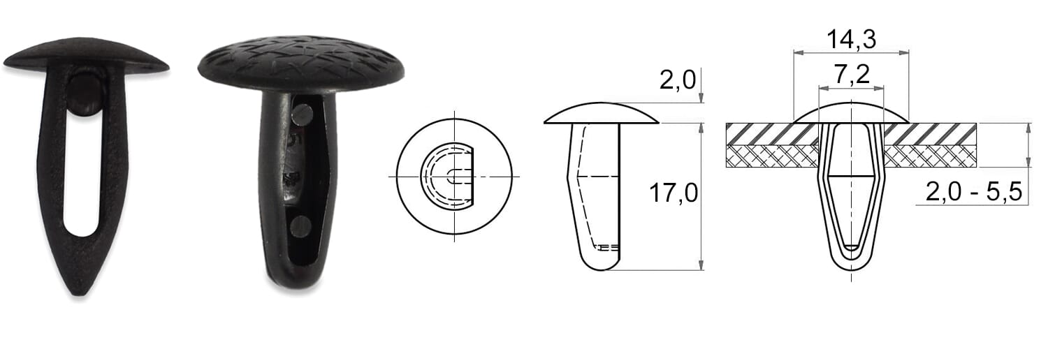 SPENJALNE KOVICE 2-5,5mm črne