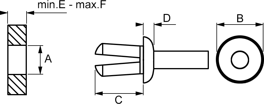 KOVICA za fi 3,6mm 2-5,5mm nat
