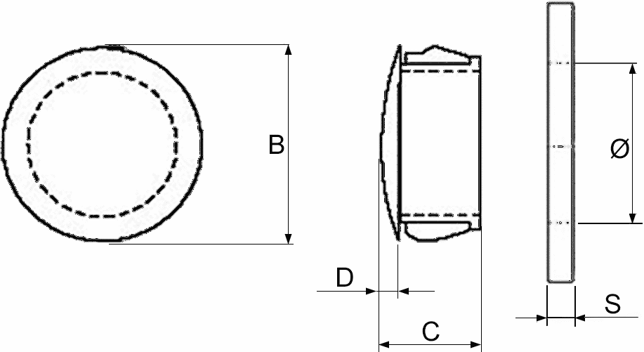 POKROVČEK 9,5mm PA 6.6 bel
