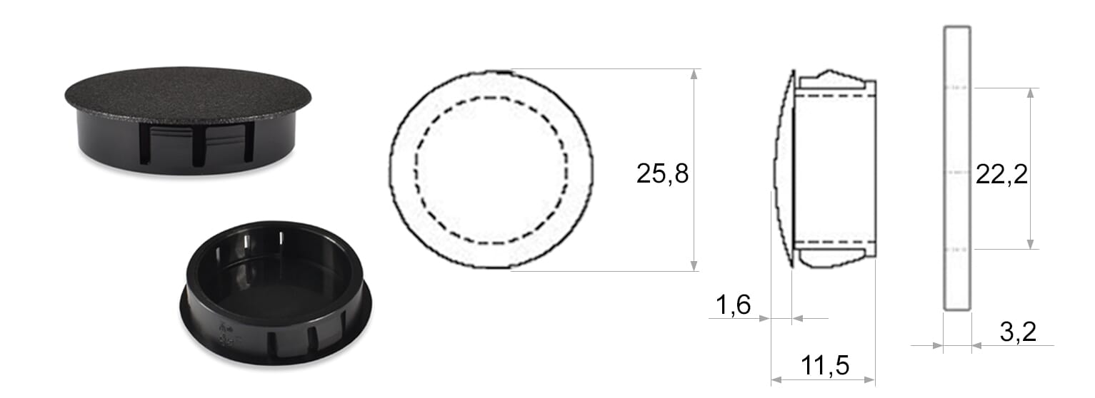 POKROVČEK 22,2mm PA 6.6