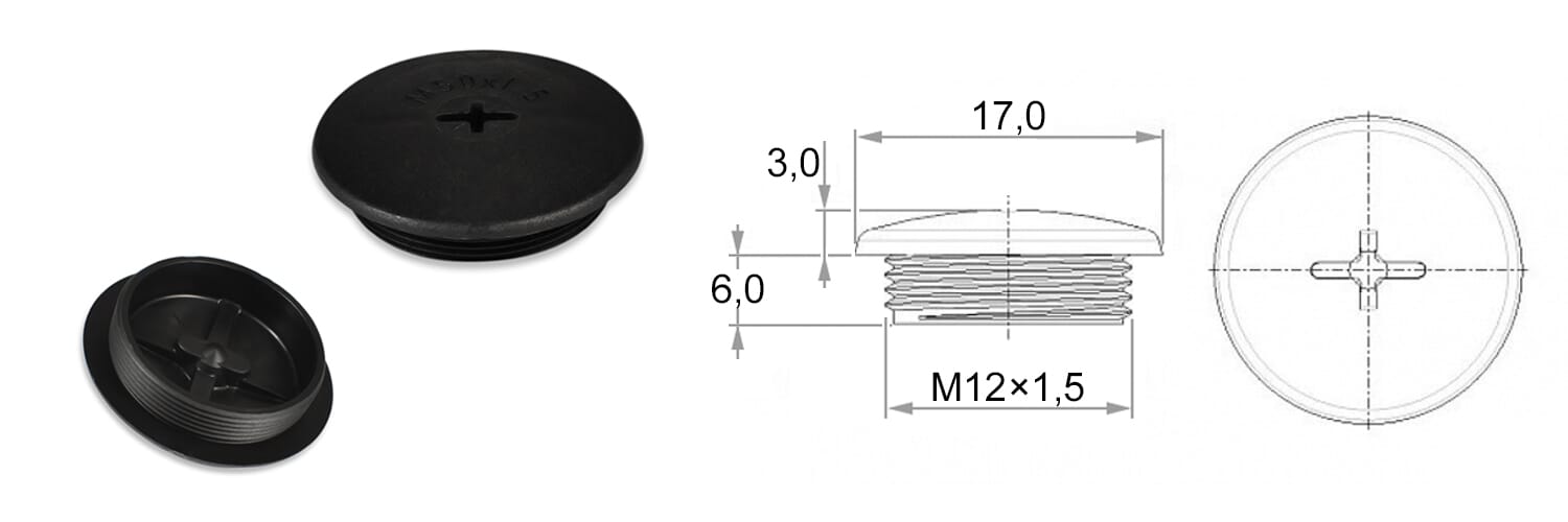 ZAPIRNI ČEP navojni M12x1,5