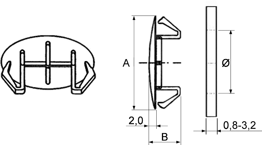 PLASTIČNI ČEP 22/25,5x13,5mm