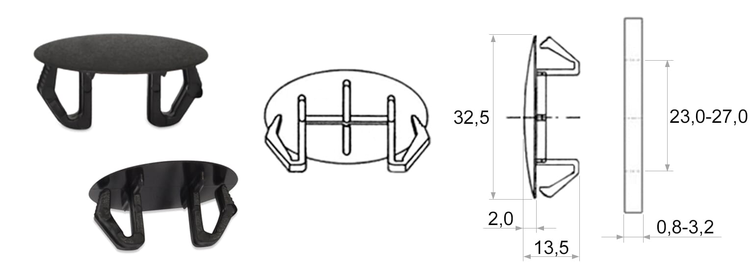 PLASTIČNI ČEP 22/25,5x13,5mm