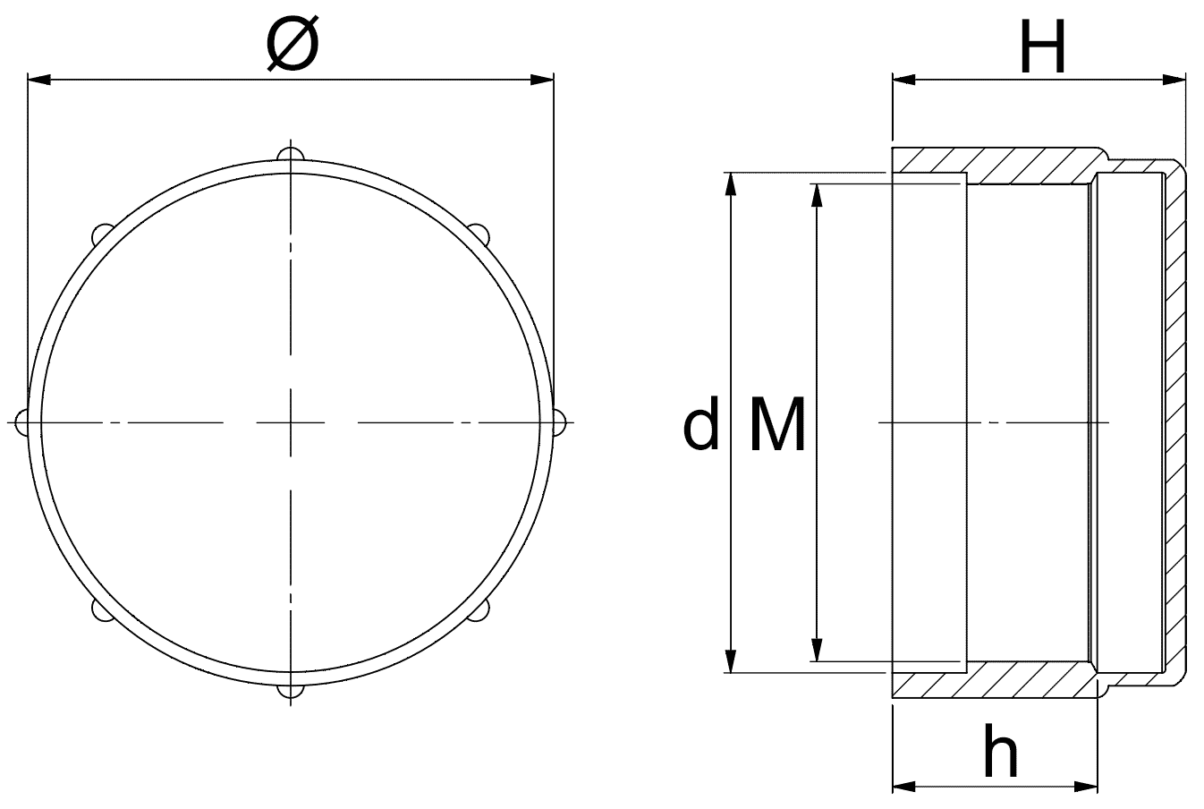 NAVOJNA KAPA 3/4"x14 LDPE rd