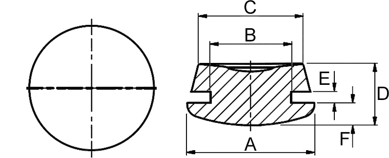 PVC ČEP fi 15/9,8x7mm PVC črn