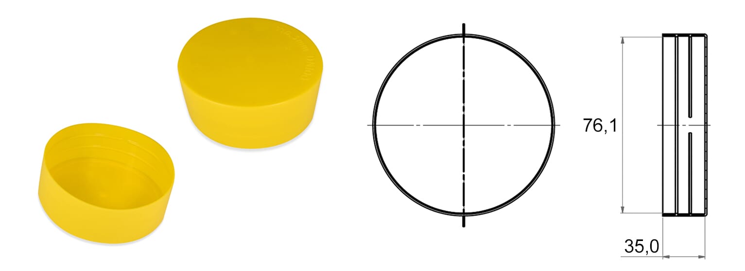 KAPA ZA CEV fi 76,1mm  LDPE