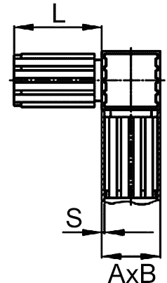 VOGALNIK za kvadr. cev 30x30mm