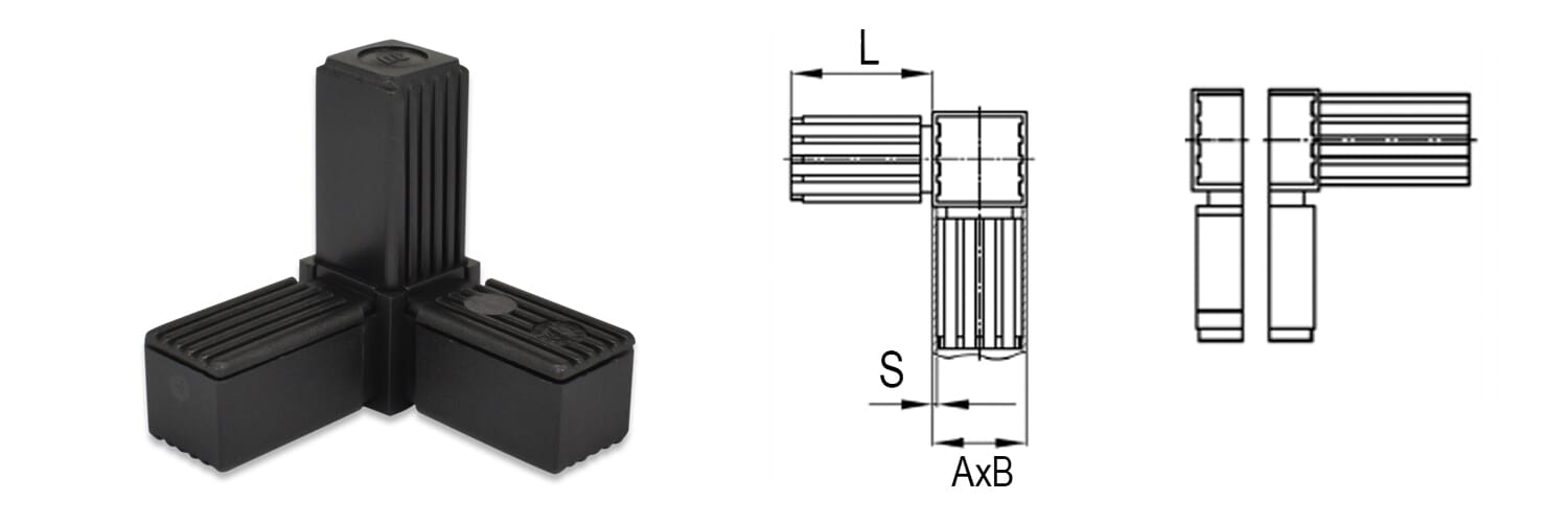 VOGALNIK za kvadr. cev 30x30mm