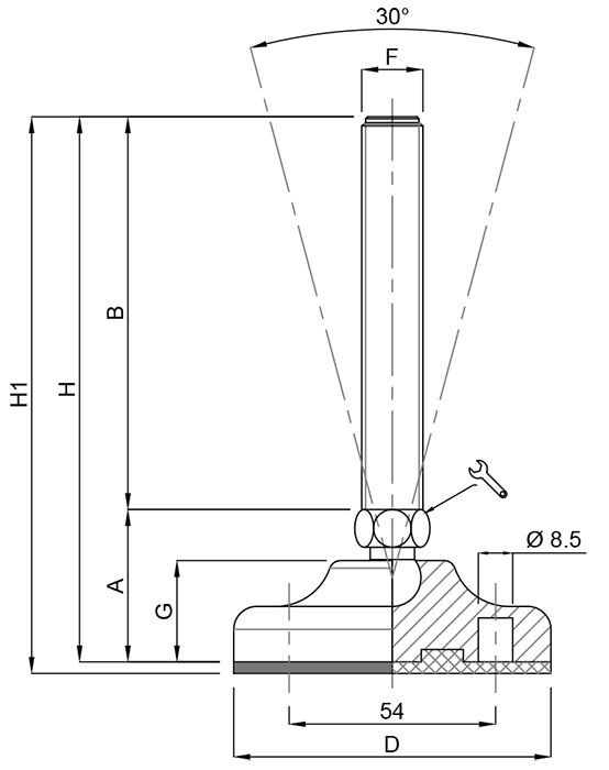 GIBLJIVI VIJAK M16x150/191 Zn